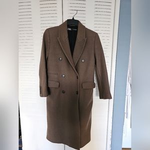 Zara, double-breasted coat, Size medium